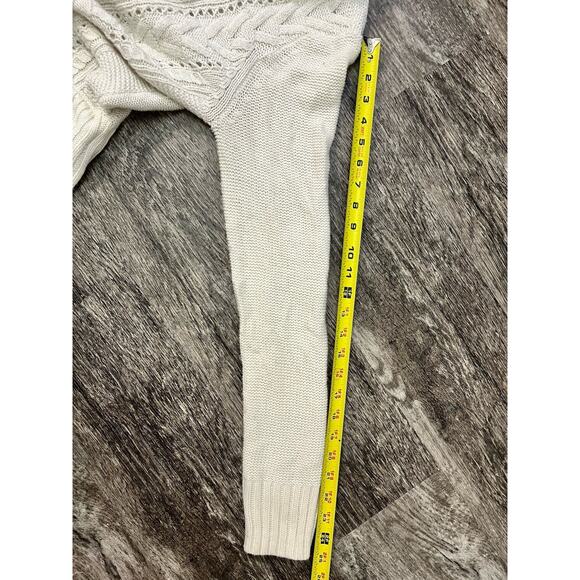 Mossimo Women’s Large Cream Chunky Knit Shawl Collar Open Cardigan Cozy Y2K - Picture 6 of 7